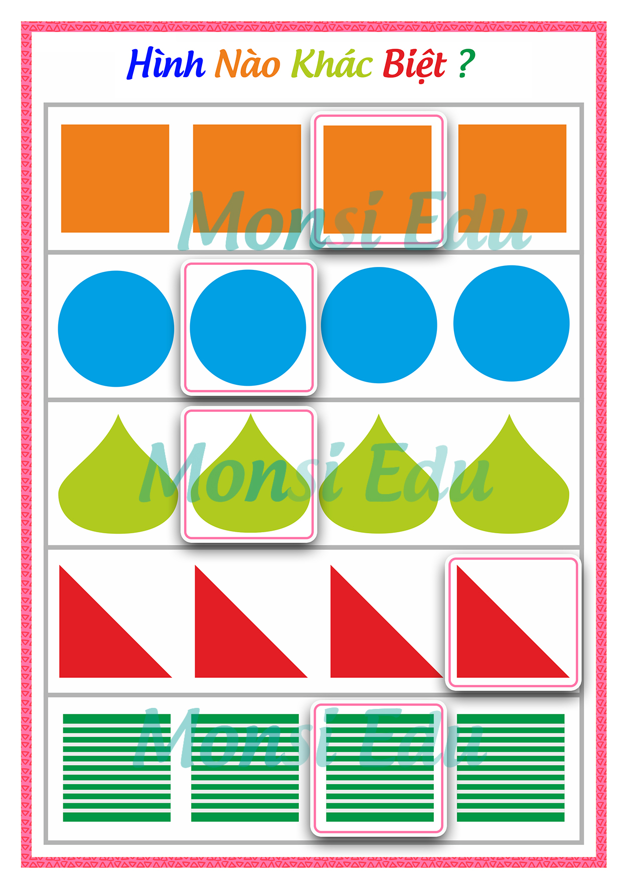 Bộ Màu Sắc & Hình Học F17 - Matching Book - Ảnh 8